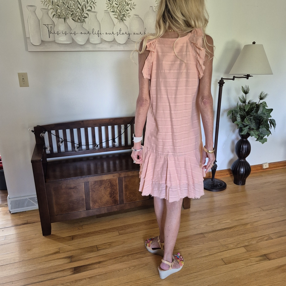 True Craft Light Pink Ruffled Mini Dress - Picture 2 of 2
